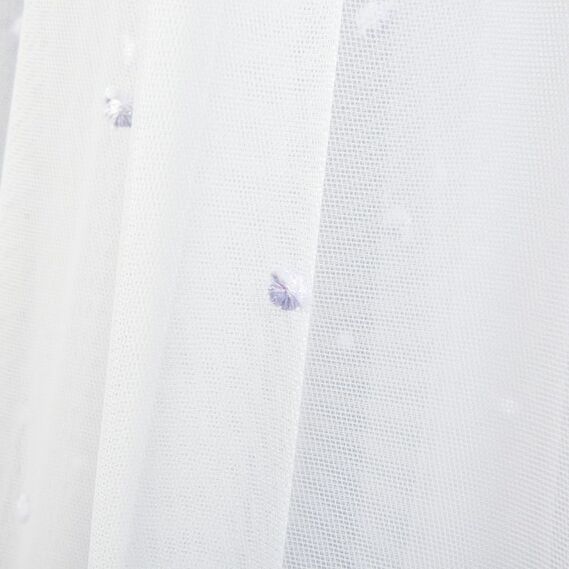 Тюль фатин с вышивкой Midilli ser  V-401 біла, фото 3 Тюль фатин с вышивкой Midilli ser  V-401 біла, фото 3