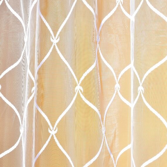 Тюль сітка с вышивкой Black and White Stile V-beyaz , фото 1