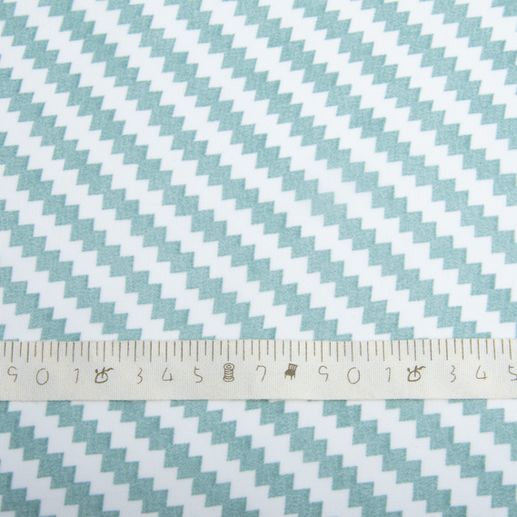 Chiffon fabric with print зігзаг діагональ м`ята, фото 4