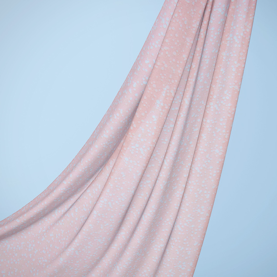 Тканина шифон принт россі пудра, фото 1