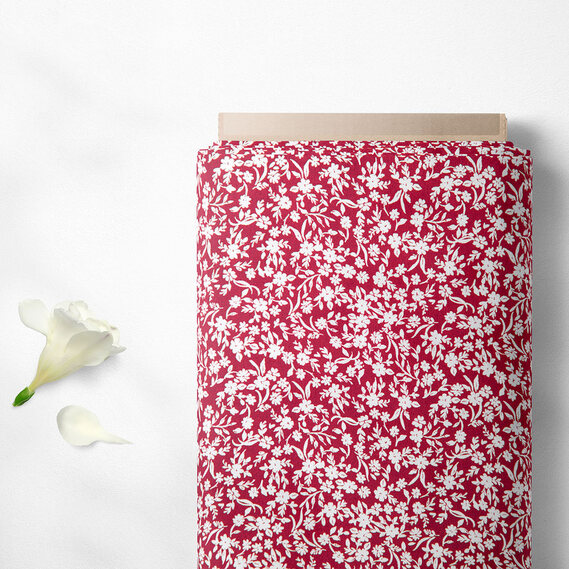 The fabric is staple twill with a print цвітіння вишня, фото 2