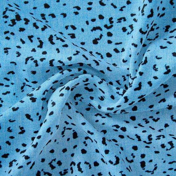 The fabric is staple twill with a print гепард денім, фото 1