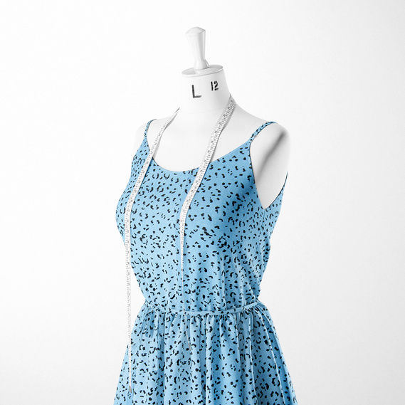 The fabric is staple twill with a print гепард денім, фото 3