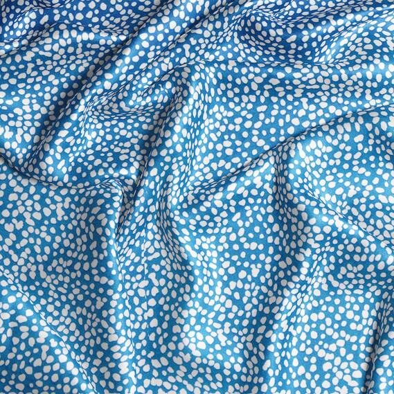 Ткань плательная атлас шелк стрейч 145 см 95 гр/м2 легкая ткань для платьев, блуз, пижам, аксессуаров бісер бірюза, фото 2