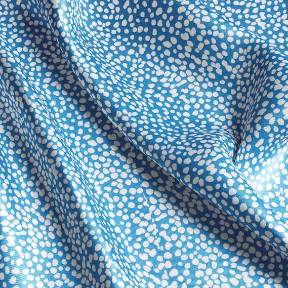 Ткань плательная атлас шелк стрейч 145 см 95 гр/м2 легкая ткань для платьев, блуз, пижам, аксессуаров бісер бірюза, фото 3