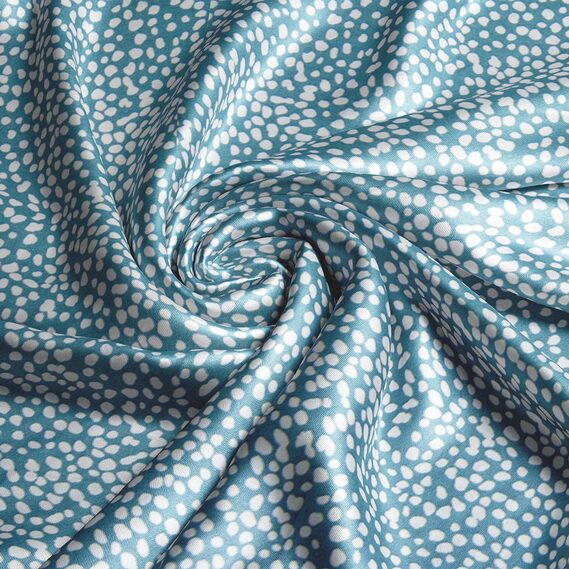 Ткань плательная атлас шелк стрейч 145 см 95 гр/м2 легкая ткань для платьев, блуз, пижам, аксессуаров бісер морська хвиля , фото 1