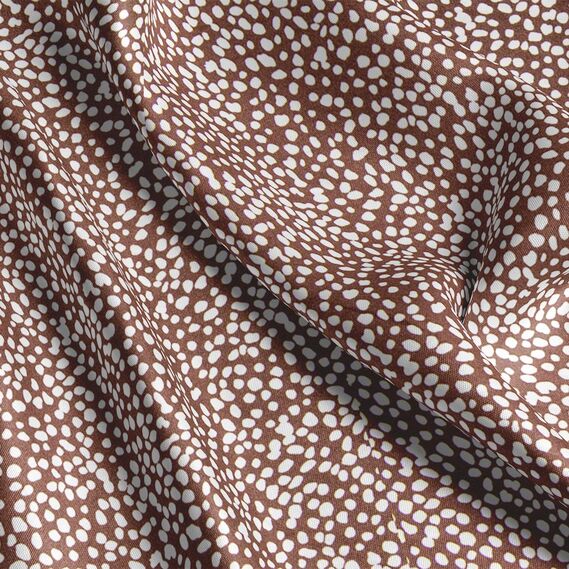 Ткань плательная атлас шелк стрейч 145 см 95 гр/м2 легкая ткань для платьев, блуз, пижам, аксессуаров бісер шоколад, фото 3