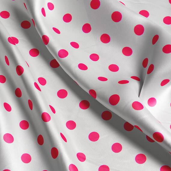 Тканина плательна атлас шовк стрейч 145 см 95 гр/м2 легка тканина для суконь, блуз, піжам та аксесуарів горошок димка, фото 3