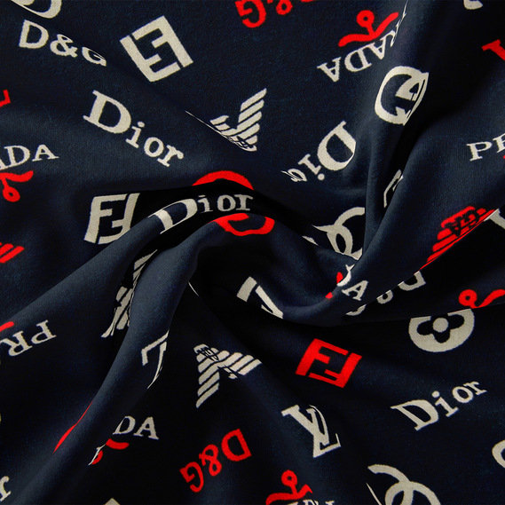 Dress Viscose Staple Fabric, Brandi, 115 g/m2 мульті бренд темно синій, фото 1 Dress Viscose Staple Fabric, Brandi, 115 g/m2 мульті бренд темно синій, фото 1