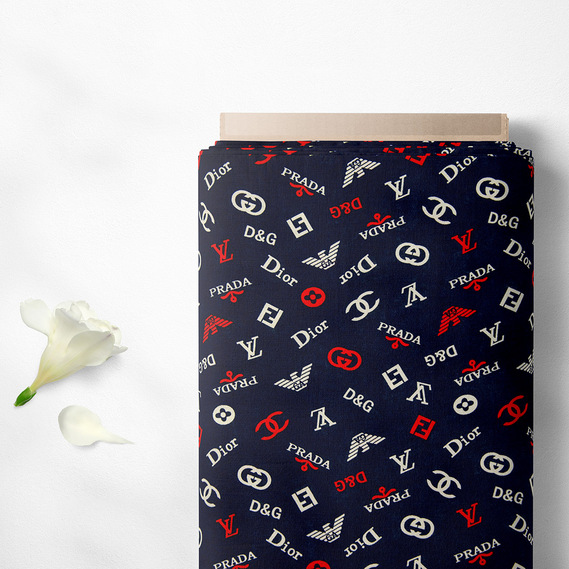 Dress Viscose Staple Fabric, Brandi, 115 g/m2 мульті бренд темно синій, фото 2