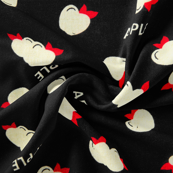 Dress Viscose Staple Fabric, Brandi, 115 g/m2 Apple чорний, фото 1