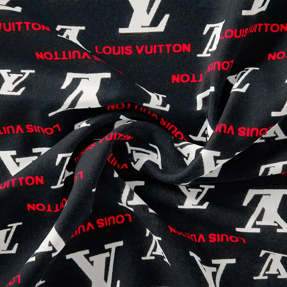 Ткань плательная вискоза штапель Бренди 115 гр/м2 Louis Vuitton чорний, фото 1 Ткань плательная вискоза штапель Бренди 115 гр/м2 Louis Vuitton чорний, фото 1