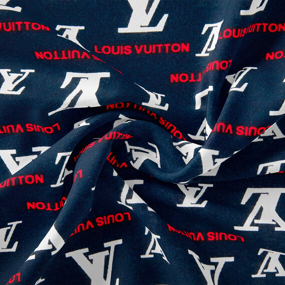 Dress Viscose Staple Fabric, Brandi, 115 g/m2 Louis Vuitton темно синій, фото 1 Dress Viscose Staple Fabric, Brandi, 115 g/m2 Louis Vuitton темно синій, фото 1
