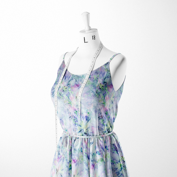 Ткань шелк атлас вискоза марево ліловий, фото 3