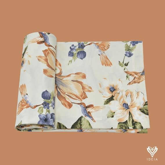 Скатертина з водовідштовхувальним просоченням IDEIA 140х170 см бавовна колібрі беж, фото 4