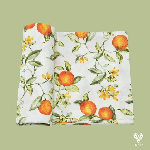 Скатертина з водовідштовхувальним просоченням IDEIA 140х170 см бавовна Персик (v-001 молоко), фото 4