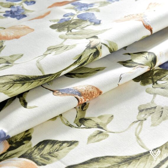 Скатертина з водовідштовхувальним просоченням IDEIA 140х170 см бавовна колібрі v-59 персик, фото 5