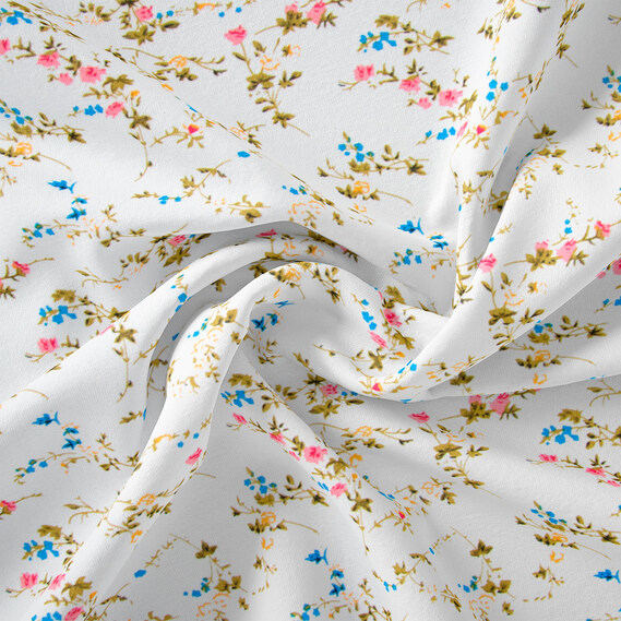 Тканина плательна штапель лайт Вероніка молоко, фото 1