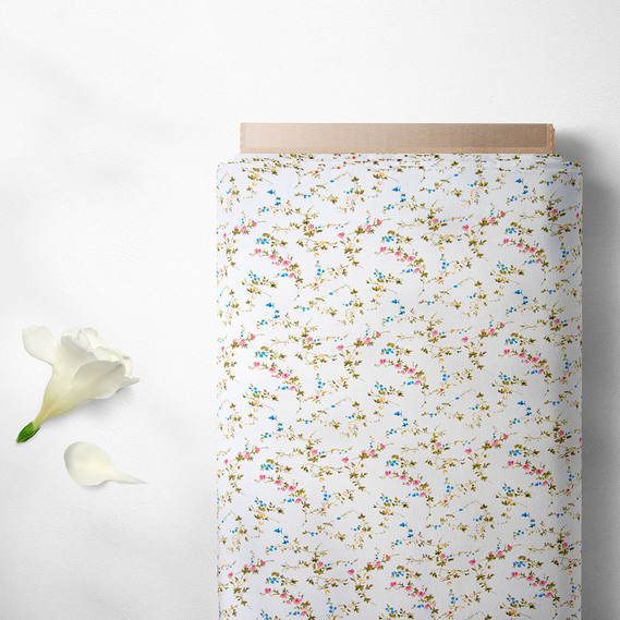 Тканина плательна штапель лайт Вероніка молоко, фото 2