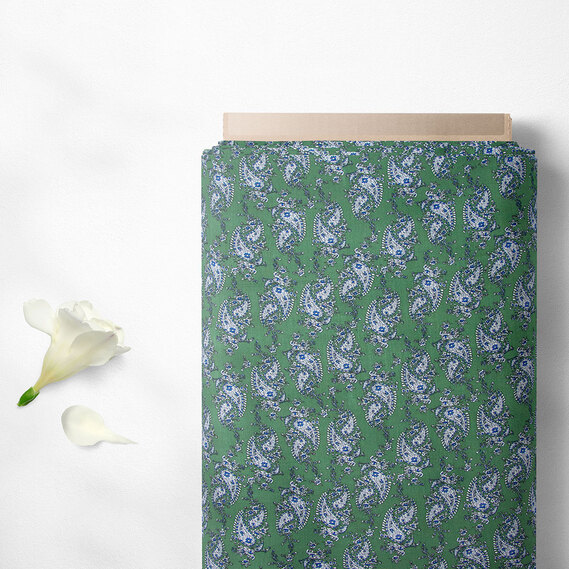 Тканина штапель Баку папороть , фото 2