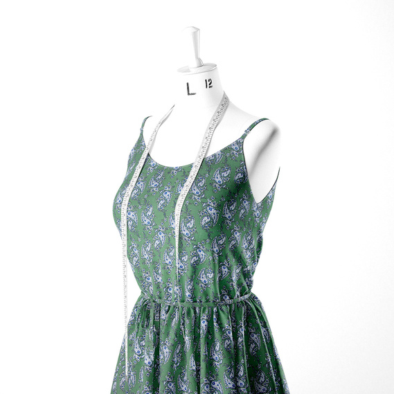 Тканина штапель Баку папороть , фото 3