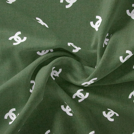 Тканина штапель Chanel хакі, фото 1