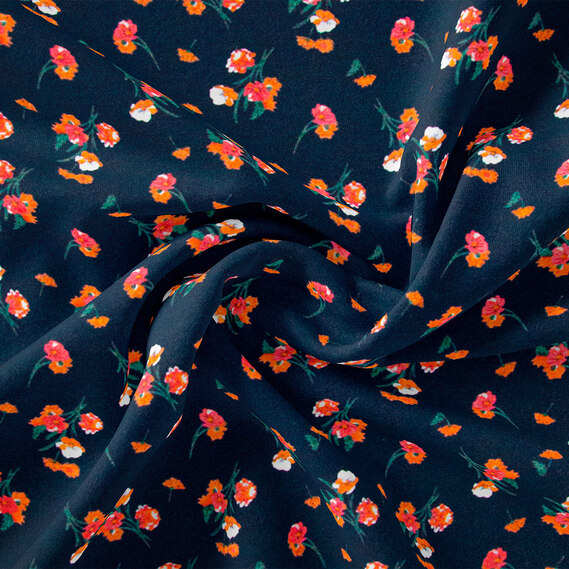 Тканина штапель Аміна темно синій, фото 1