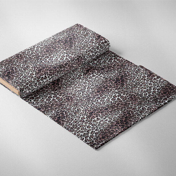 Трикотаж вискоза Сафари гепард білий шоколад, фото 2 Трикотаж вискоза Сафари гепард білий шоколад, фото 2