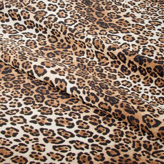 Трикотаж вискоза Сафари гепард молоко коричневий, фото 1 Трикотаж вискоза Сафари гепард молоко коричневий, фото 1