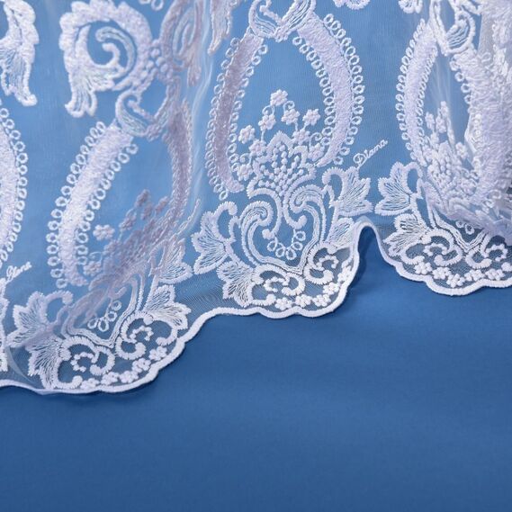 Тюль сітка з вишивкою Майя V-beyaz , фото 1 Тюль сітка з вишивкою Майя V-beyaz , фото 1