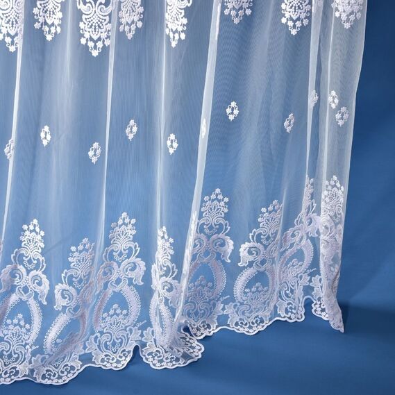 Тюль сітка з вишивкою Майя V-beyaz , фото 2 Тюль сітка з вишивкою Майя V-beyaz , фото 2
