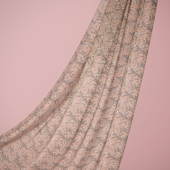 Ткань шифон креп гілочка беж, фото 1 Ткань шифон креп гілочка беж, фото 1