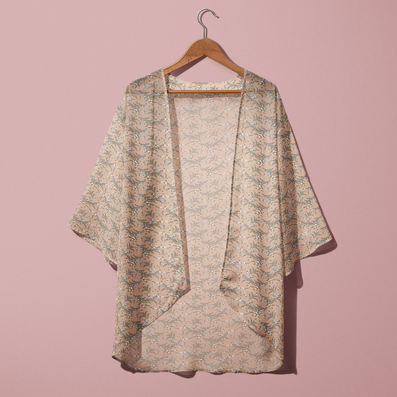 Ткань шифон креп гілочка беж, фото 3 Ткань шифон креп гілочка беж, фото 3