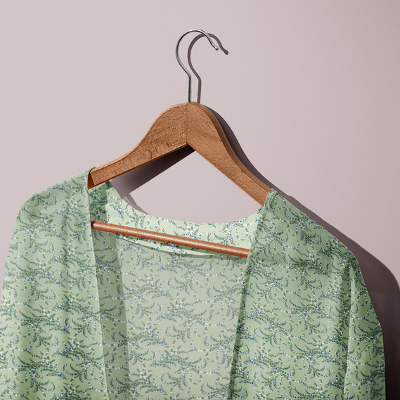 Тканина шифон креп гілочка олива, фото 2 Тканина шифон креп гілочка олива, фото 2