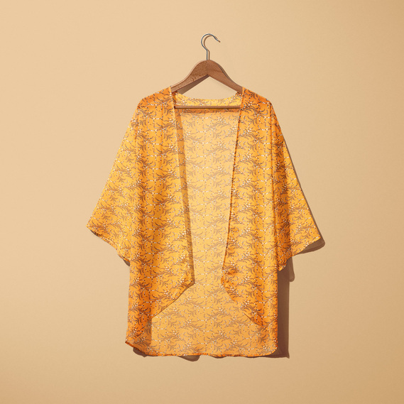 Ткань шифон креп гілочка манго, фото 3 Ткань шифон креп гілочка манго, фото 3