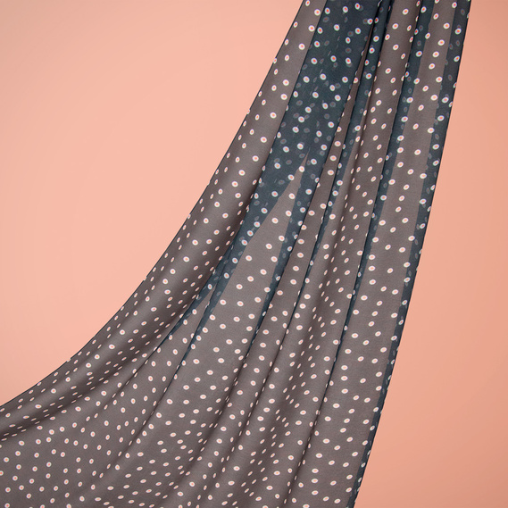 Ткань шифон креп намистинка чорний, фото 1 Ткань шифон креп намистинка чорний, фото 1