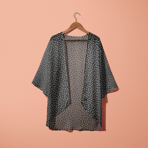 Ткань шифон креп намистинка чорний, фото 3 Ткань шифон креп намистинка чорний, фото 3