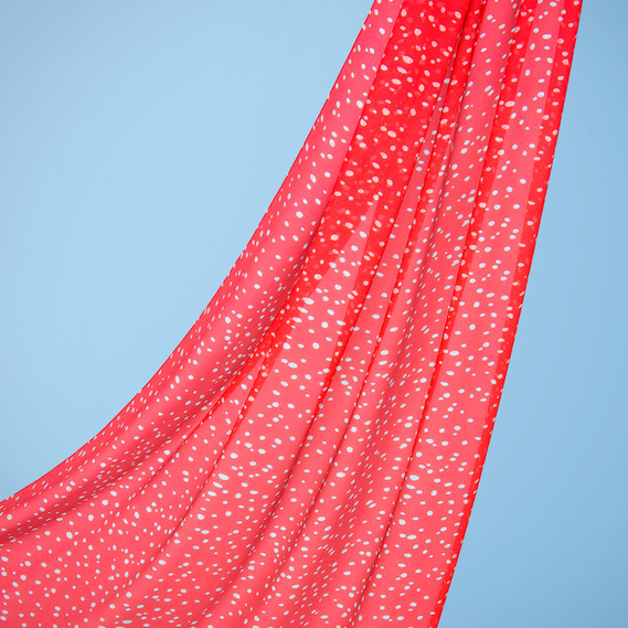 Ткань шифон креп Сніжана червоний, фото 1 Ткань шифон креп Сніжана червоний, фото 1