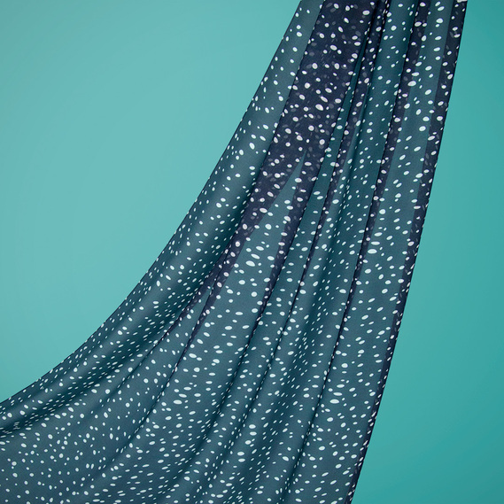 Ткань шифон креп Сніжана темно синій, фото 1 Ткань шифон креп Сніжана темно синій, фото 1