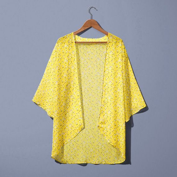 Ткань шифон креп Амелі жовтий, фото 3 Ткань шифон креп Амелі жовтий, фото 3