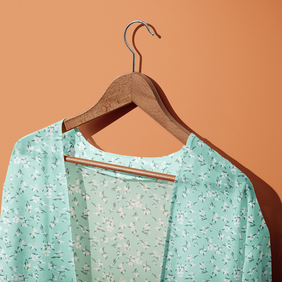 Тканина шифон креп Амелі бірюза, фото 2