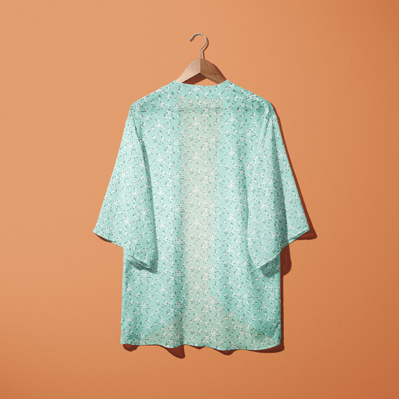 Тканина шифон креп Амелі бірюза, фото 5