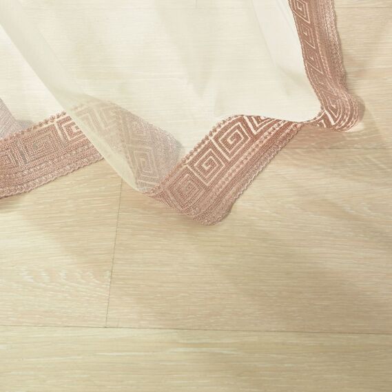 Тюль фатин с вышивкой Афины пудра, фото 3 Тюль фатин с вышивкой Афины пудра, фото 3