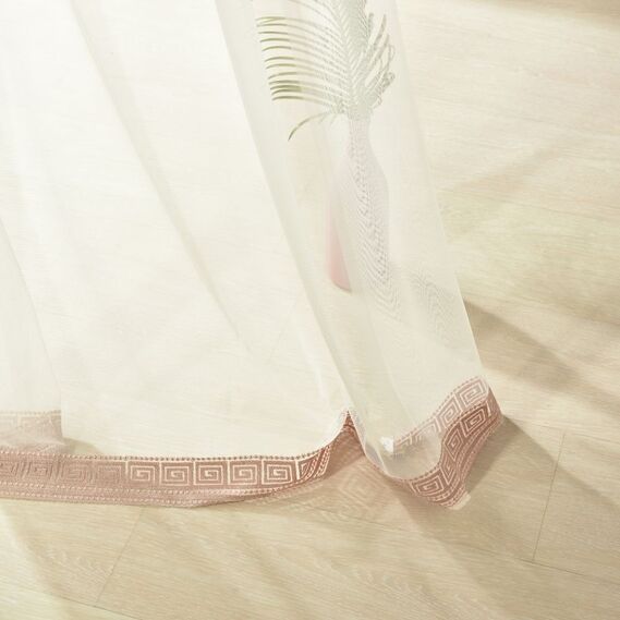 Тюль фатин с вышивкой Афины пудра, фото 4 Тюль фатин с вышивкой Афины пудра, фото 4