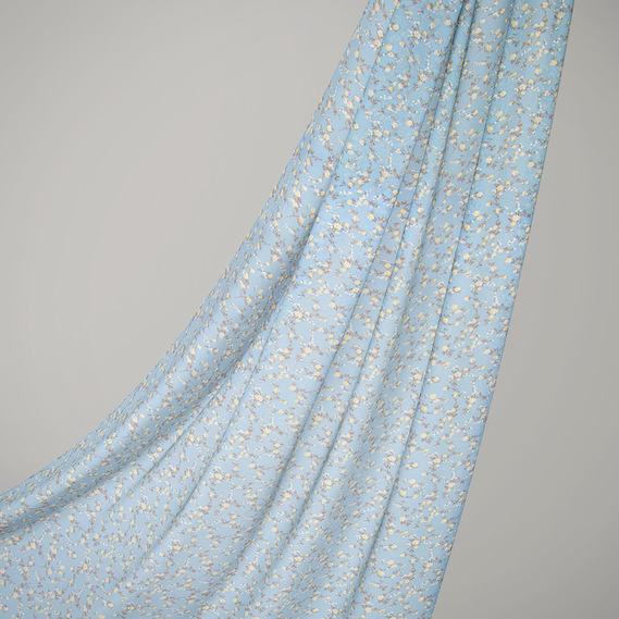 Тканина шифон креп россіні денім, фото 1