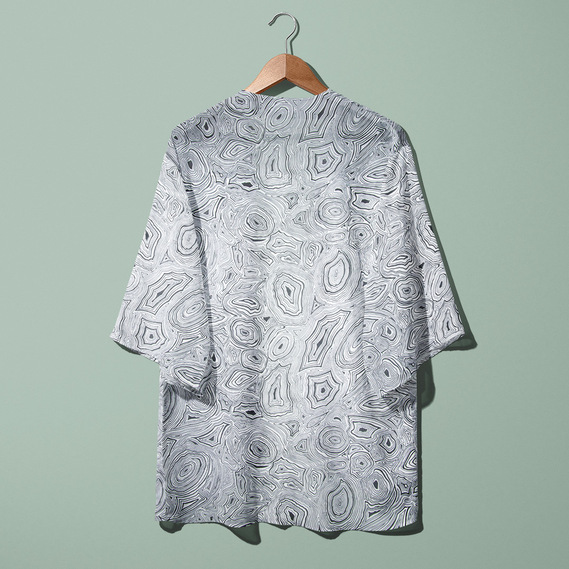 Ткань шифон принт Агат білий, фото 4 Ткань шифон принт Агат білий, фото 4