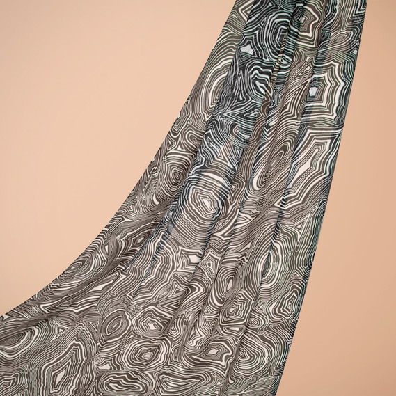 Ткань шифон принт Агат чорний, фото 1 Ткань шифон принт Агат чорний, фото 1