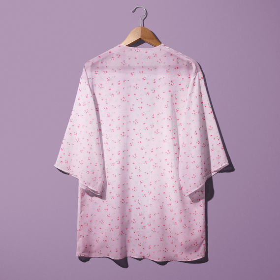 Тканина шифон принт Веста рожевий, фото 4