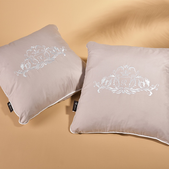 Pillow ROYAL with an embroidery of ТМ IDEIA 45х45 cm св.сірий, фото 6