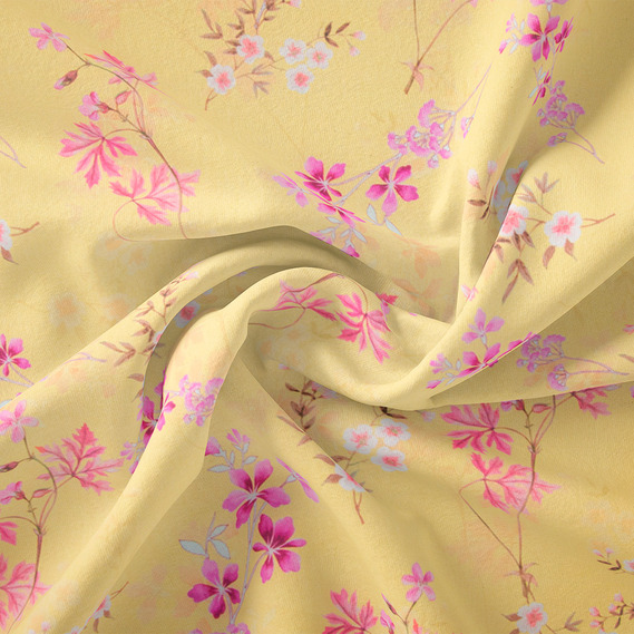 Тканина батист Digital принт Віолетта банан, фото 1